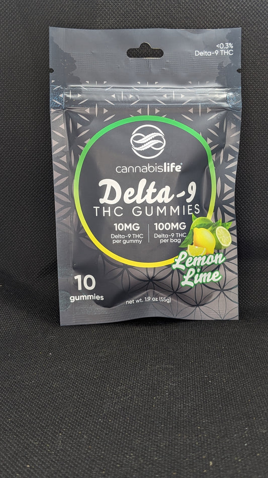 Cannabislife gummies-lemon lime 10 count