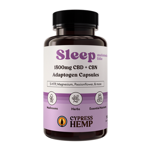 SLEEP Capsules (60 count) - 1800mg CBD + CBN/ Melatonin Free