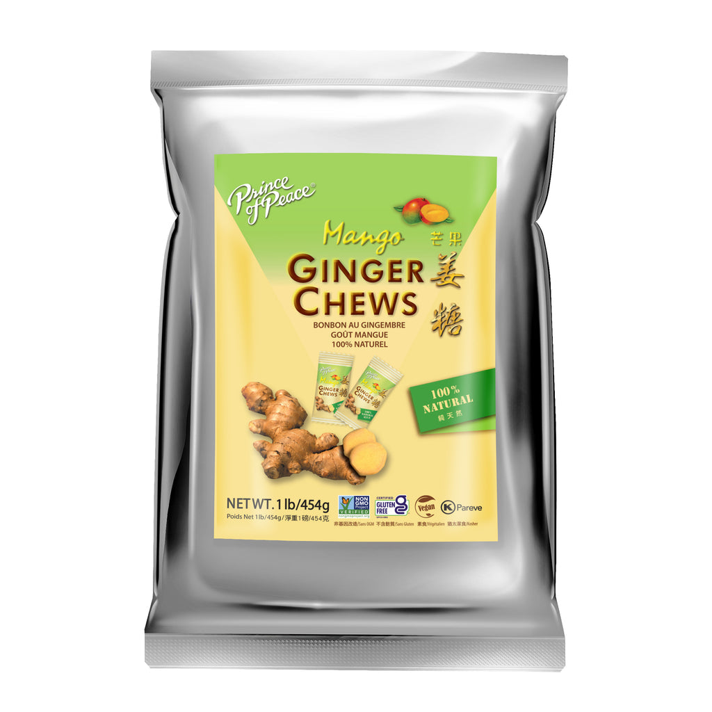 100% Natural Mango Ginger Chews (Approx: 100 count)